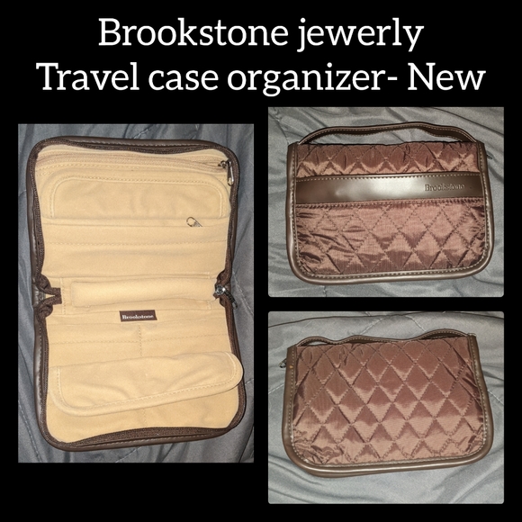 Brookstone Handbags - Brookstone Jewelry organizer multi compartment storage case bag new